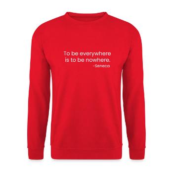 seneca - Unisex Sweatshirt - red - Front - Alina (178cm) & Michal (187cm)