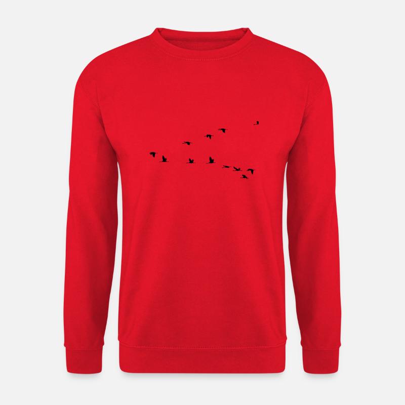 Zugvögel Schwäne - Unisex Pullover - Rot