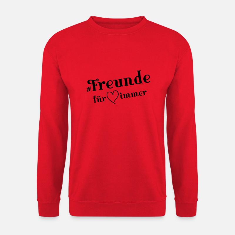 freunde für immer herz - Unisex Pullover - Rot