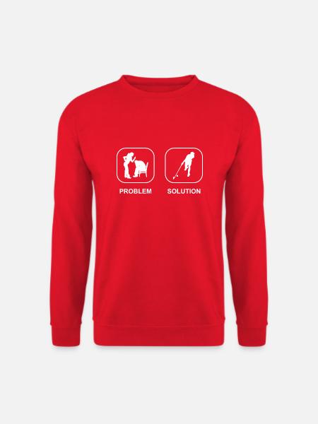 Feldhockey Unihockey Hockey Geschenk Hockeyspieler - Unisex Pullover - Rot