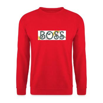 Boss Chef Teamleiter Leiter Vorarbeiter Meister - Unisex Pullover - Rot - Vorne - Alina (178cm) & Michal (187cm)