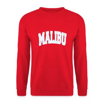 MALIBU College - Unisex Pullover - Rot - Vorne - Alina (178cm) & Michal (187cm)
