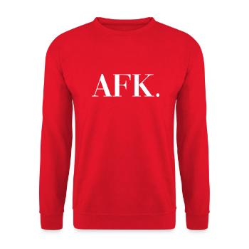 Afk Gaming Geschenk Computer - Unisex Pullover - Rot - Vorne - Alina (178cm) & Michal (187cm)