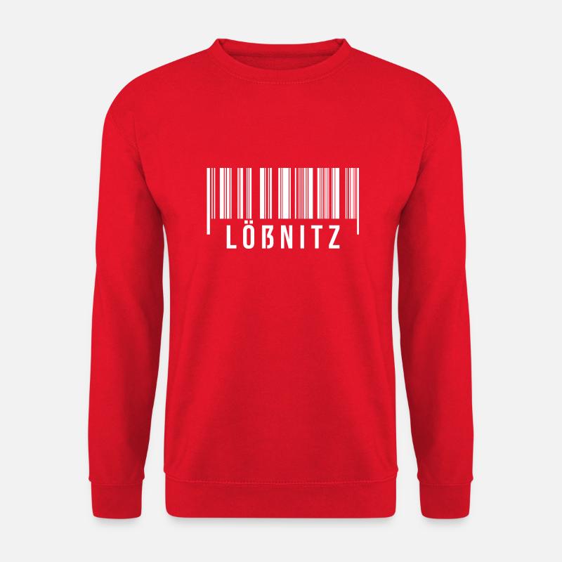 Erzgebirge Strichcode Lößnitz - Unisex Pullover - Rot