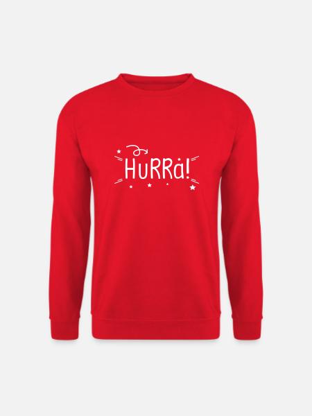 Hurra white - Unisex Pullover - Rot
