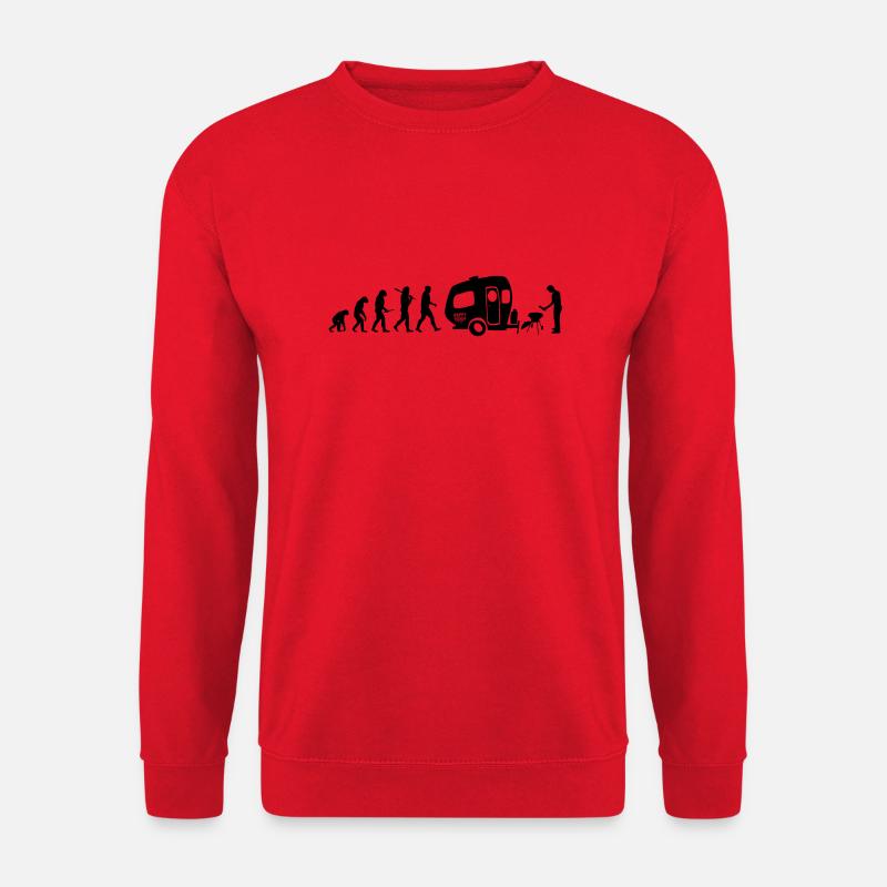 happy_evolution_camper - Unisex Pullover - Rot