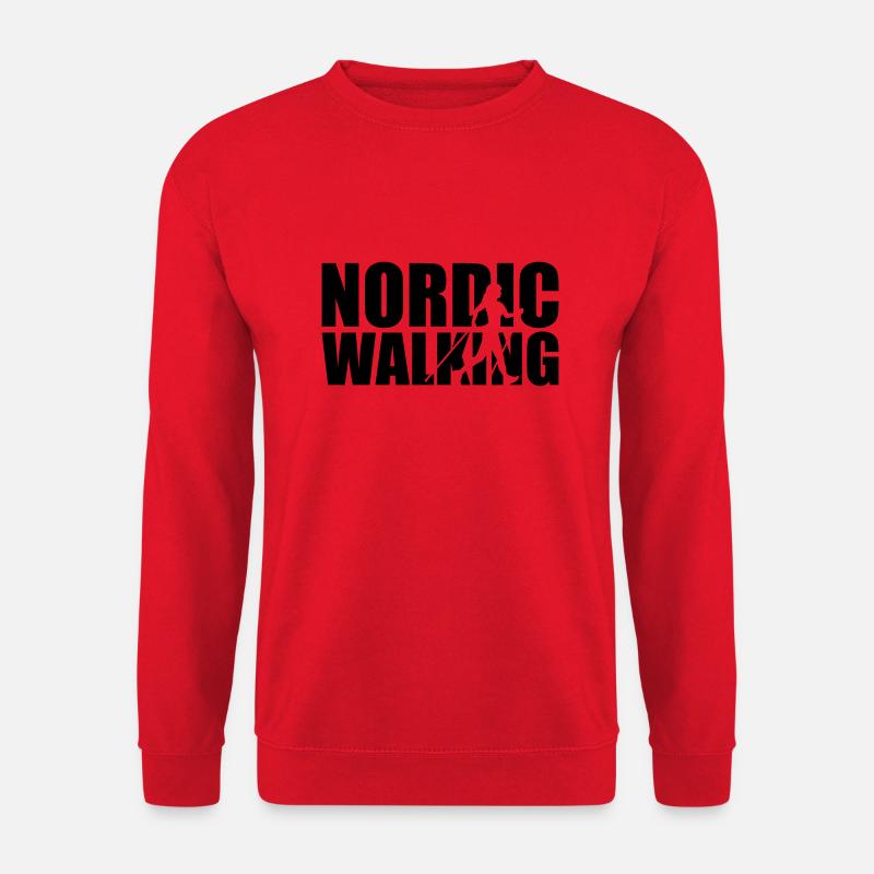 Nordic Walking - Unisex Pullover - Rot