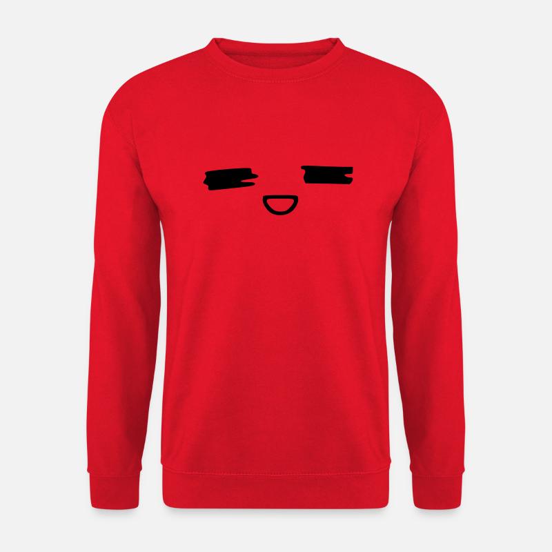 kawaii_face_16 - Unisex Pullover - Rot