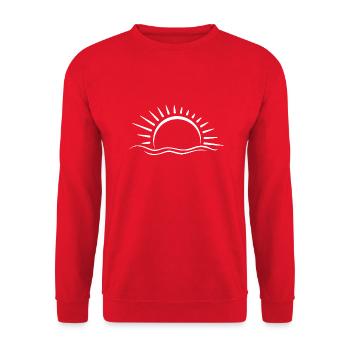 Coucher du soleil - Sweat-shirt Unisexe - rouge - Devant - Alina (178cm) & Michal (187cm)