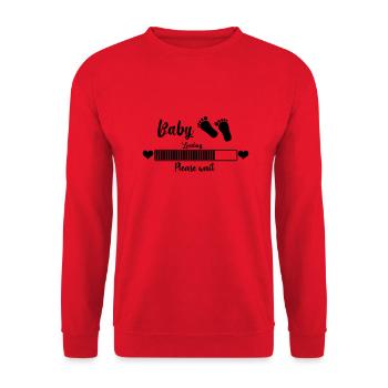 Baby Loading, Please Wait - Sweat-shirt Unisexe - rouge - Devant - Alina (178cm) & Michal (187cm)