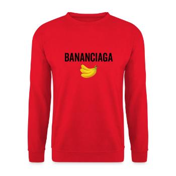 Bananciaga - Unisex Sweatshirt - red - Front - Alina (178cm) & Michal (187cm)
