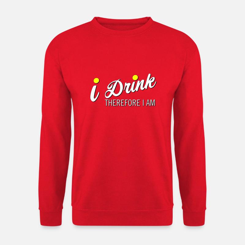 Ich trinke, also bin ich - Unisex Pullover - Rot