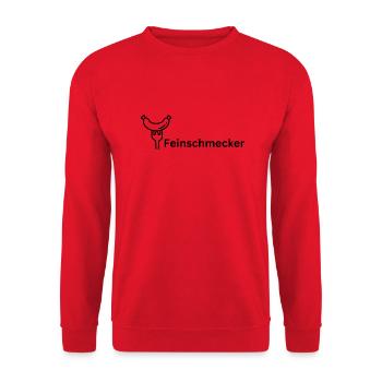 Feinschmecker - das Piece für Genießer! - Unisex Pullover - Rot - Vorne - Alina (178cm) & Michal (187cm)
