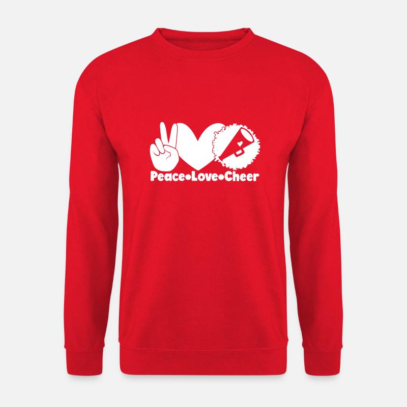 Peace Love Cheer - Unisex Pullover - Rot