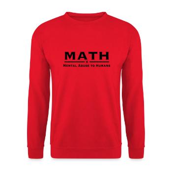 math - Unisex Pullover - Rot - Vorne - Alina (178cm) & Michal (187cm)