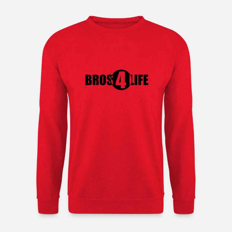 Bros 4 Life Logo Design - Unisex Sweatshirt - red