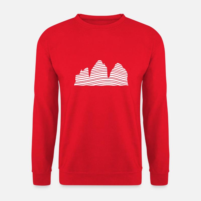 Trois pics élégants - Sweat-shirt Unisexe - rouge