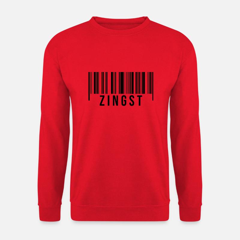 Zingst Strichcode - Unisex Pullover - Rot