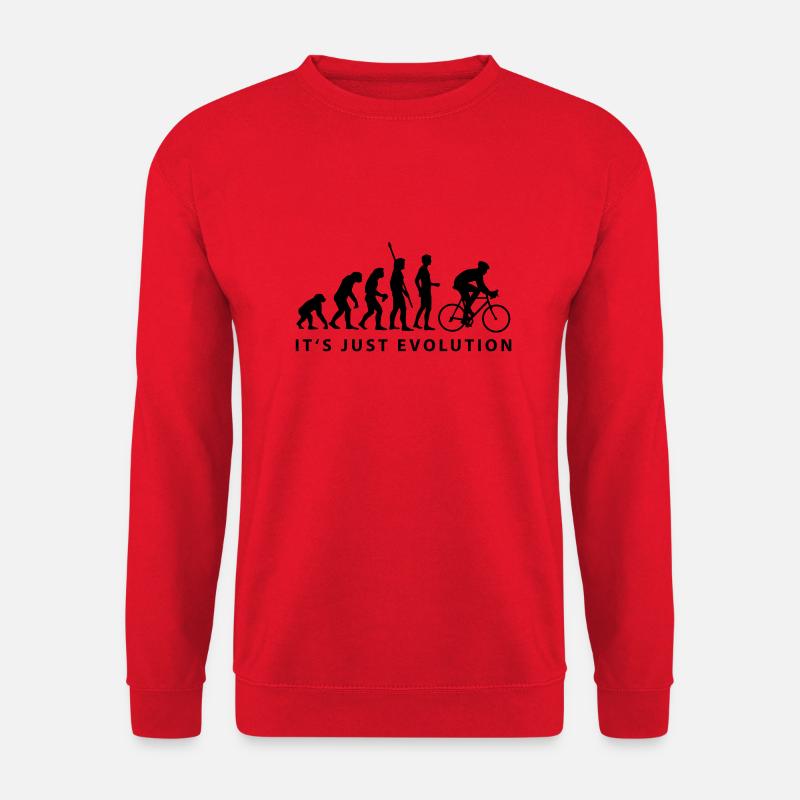 evolution_radfahrer_b - Sweat-shirt Unisexe - rouge