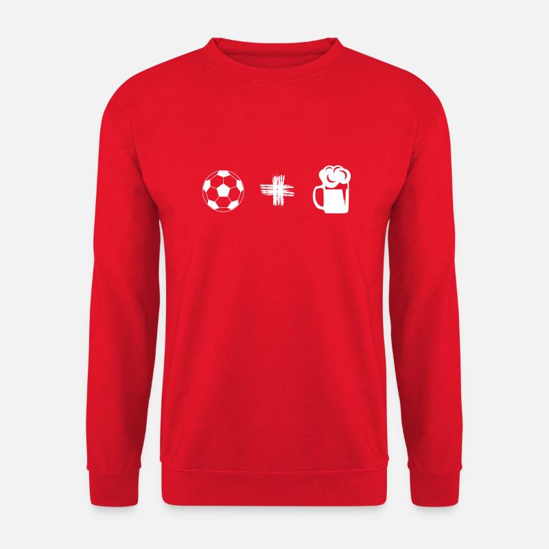Fussball und Bier - Unisex Pullover - Rot