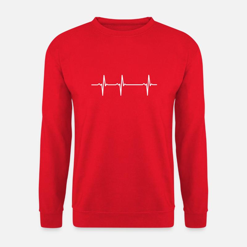 EKG Template Vorlage zum Selbst Gestalten Maske - Unisex Pullover - Rot