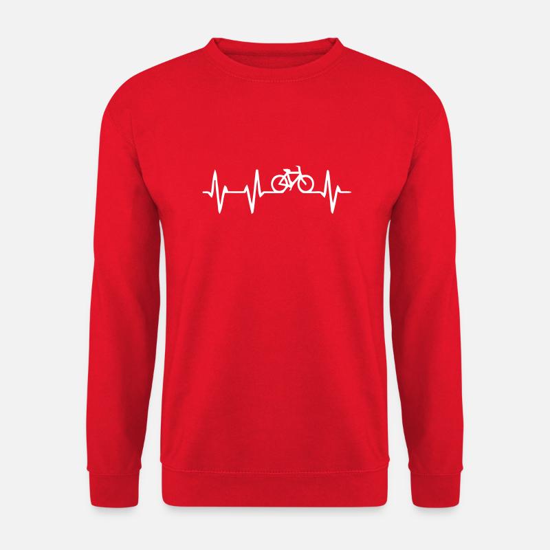 EKG-Radfahrrad-Leidenschaft - Unisex Pullover - Rot