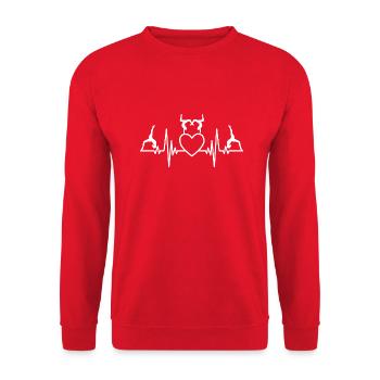 Gymnastics Pulse Sports Teacher Floor Gymnastics ECG Gymnast - Unisex Sweatshirt - red - Front - Alina (178cm) & Michal (187cm)