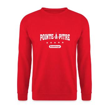 Pointe-à-Pitre - Guadeloupe - French cities - Unisex Sweatshirt - red - Front - Alina (178cm) & Michal (187cm)