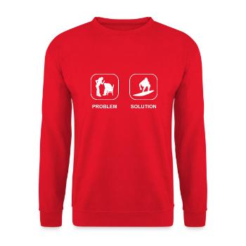 Surfer surf surf surfboard surf instructor - Unisex Sweatshirt - red - Front - Alina (178cm) & Michal (187cm)