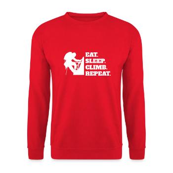 Escalade Randonnée en montagne Escalade Montagne Alpinisme - Sweat-shirt Unisexe - rouge - Devant - Alina (178cm) & Michal (187cm)