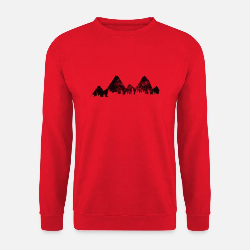 Baum - Berg - (3) - Unisex Pullover - Rot