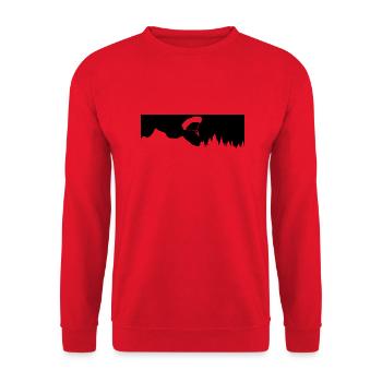 Montagne - Parapente - (15) - Sweat-shirt Unisexe - rouge - Devant - Alina (178cm) & Michal (187cm)