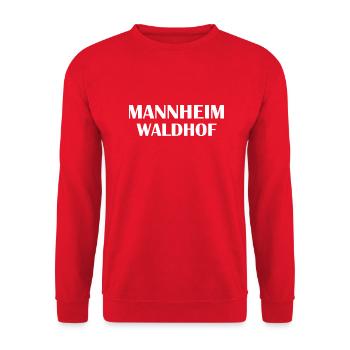 Mannheim Monnem Mannheimat - Unisex Pullover - Rot - Vorne - Alina (178cm) & Michal (187cm)