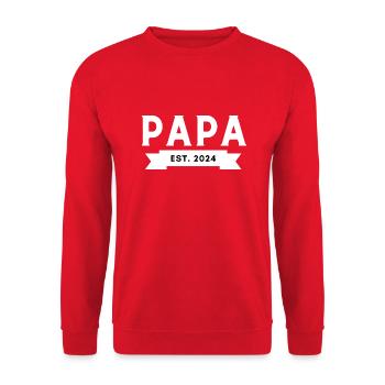 papa 2024 - Unisex Sweatshirt - red - Front - Alina (178cm) & Michal (187cm)
