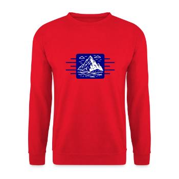 Berge Outdoor - Unisex Pullover - Rot - Vorne - Alina (178cm) & Michal (187cm)