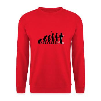 evolution firefighter - Unisex Sweatshirt - red - Front - Alina (178cm) & Michal (187cm)