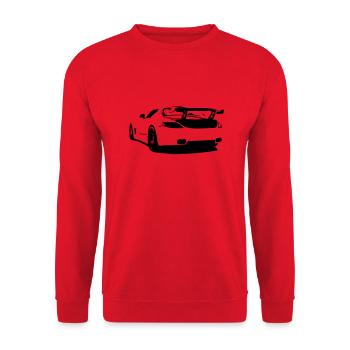 Sportwagen - Unisex Pullover - Rot - Vorne - Alina (178cm) & Michal (187cm)