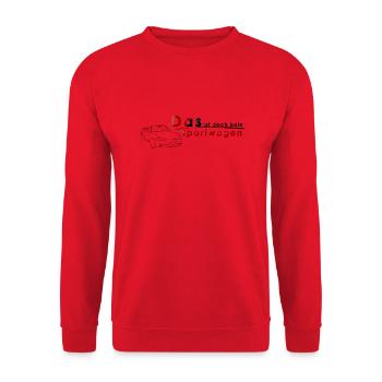 Das ist doch kein Sportwagen Variante 1 - Unisex Pullover - Rot - Vorne - Alina (178cm) & Michal (187cm)