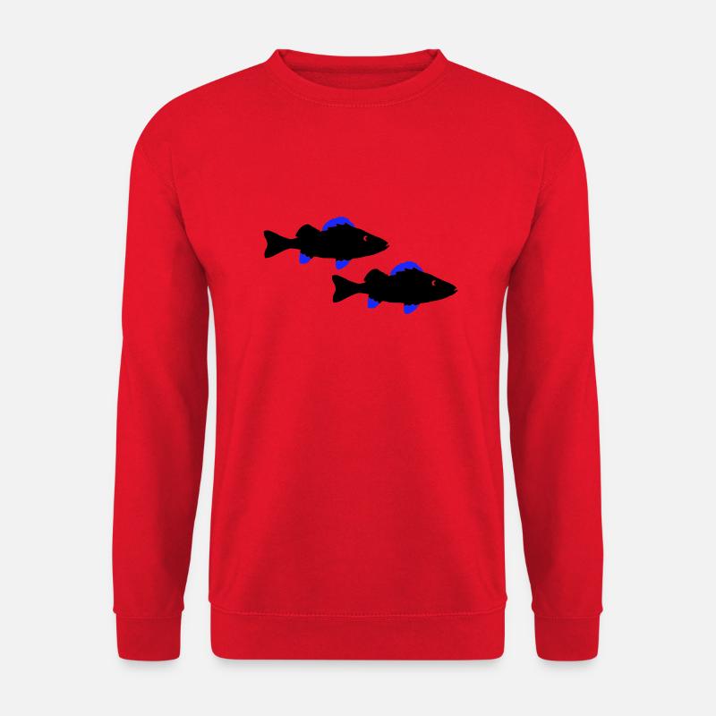 barsch fische - Unisex Pullover - Rot
