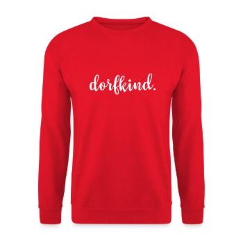 Dorfkind. - Unisex Pullover - Rot - Vorne - Alina (178cm) & Michal (187cm)