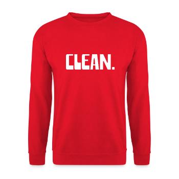 CLEAN - Unisex Pullover - Rot - Vorne - Alina (178cm) & Michal (187cm)