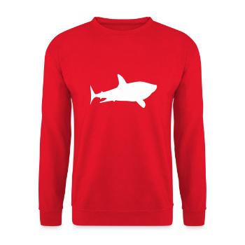 shark hai - Unisex Pullover - Rot - Vorne - Alina (178cm) & Michal (187cm)
