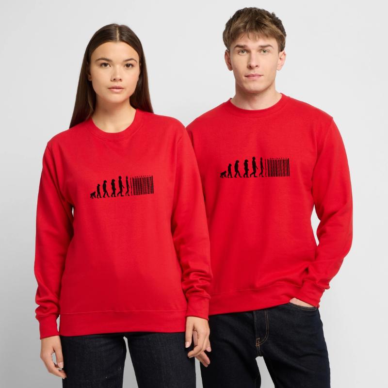 Evolution code à barres Sweat-shirt Unisexe