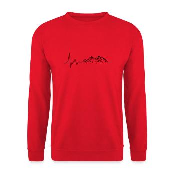 montagnes de battement de coeur - Sweat-shirt Unisexe - rouge - Devant - Alina (178cm) & Michal (187cm)