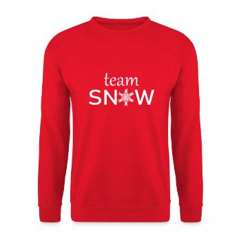 Ski Skiing Snowboard Snowboarder - Unisex Pullover - Rot - Vorne - Alina (178cm) & Michal (187cm)