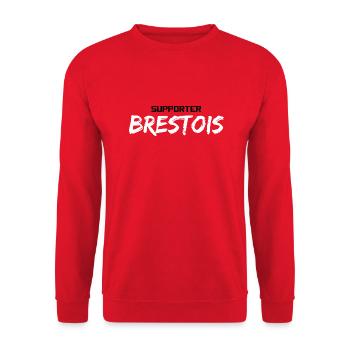 Supporter Brestois - Fan de sport et de Brest - Sweat-shirt Unisexe - rouge - Devant - Alina (178cm) & Michal (187cm)