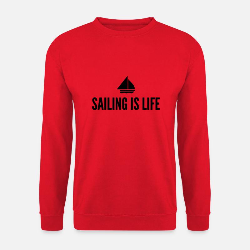 sailing is life - Unisex Pullover - Rot
