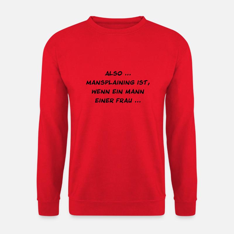 Also mansplaining ist ... - Unisex Pullover - Rot