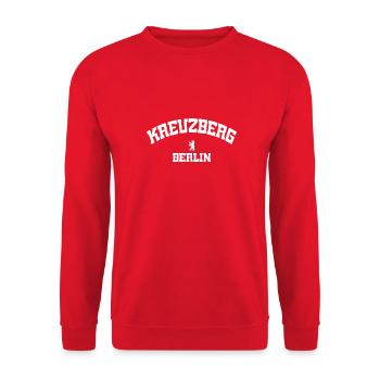 Kreuzberg - Berlin - Deutschland - Germany - Unisex Sweatshirt - red - Front - Alina (178cm) & Michal (187cm)
