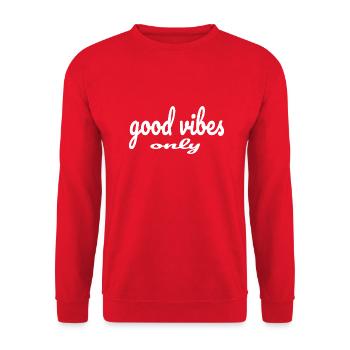 Sois heureux - Sweat-shirt Unisexe - rouge - Devant - Alina (178cm) & Michal (187cm)